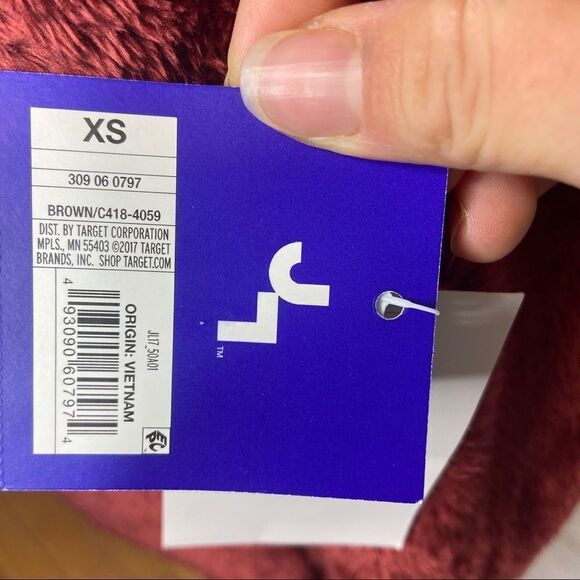 Joy Lab brown brick fuzzy furry mock turtleneck xs - Picture 4 of 9